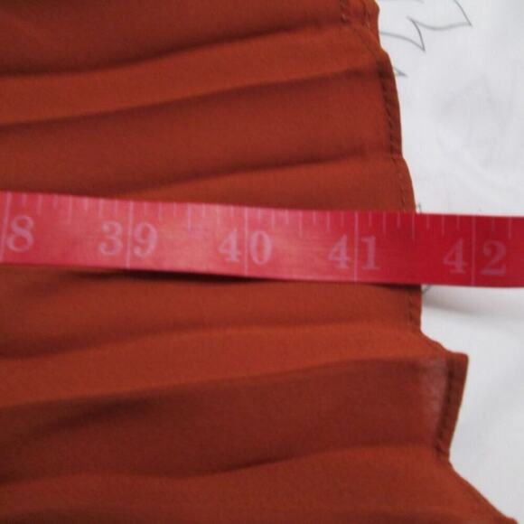 Nanette Lapore Pleated Sleeveless Smock Neck & Waist Midi Dress-Sienna-10-EUC - Picture 14 of 16